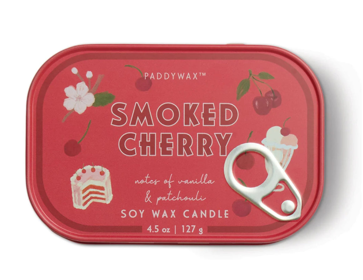 Bistro Printed Tin Candle - Smoked Cherry
