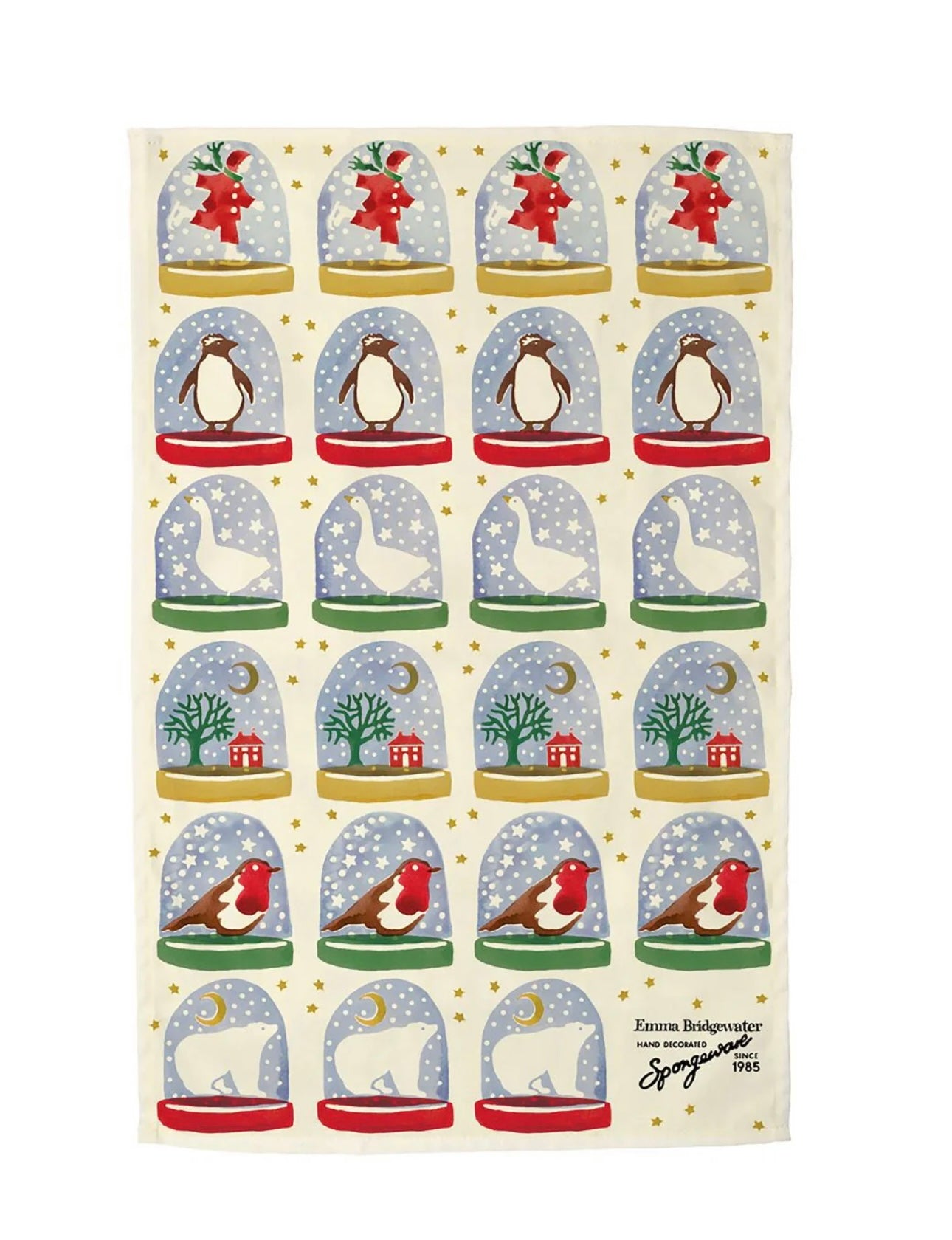 Emma Bridgewater Snow Globe Tea Towel