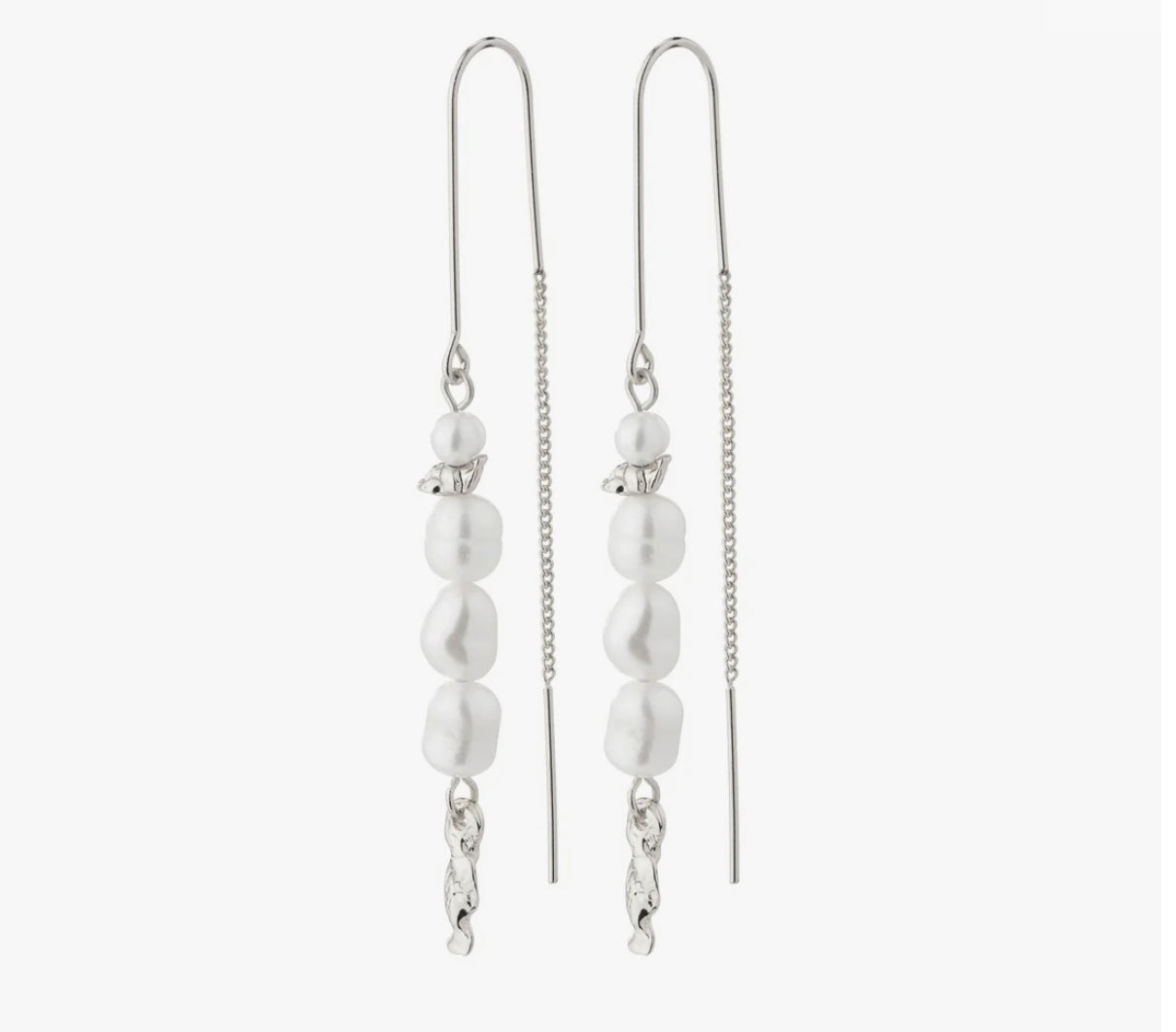 Berthe Pearl Chain Earrings by Pilgrim