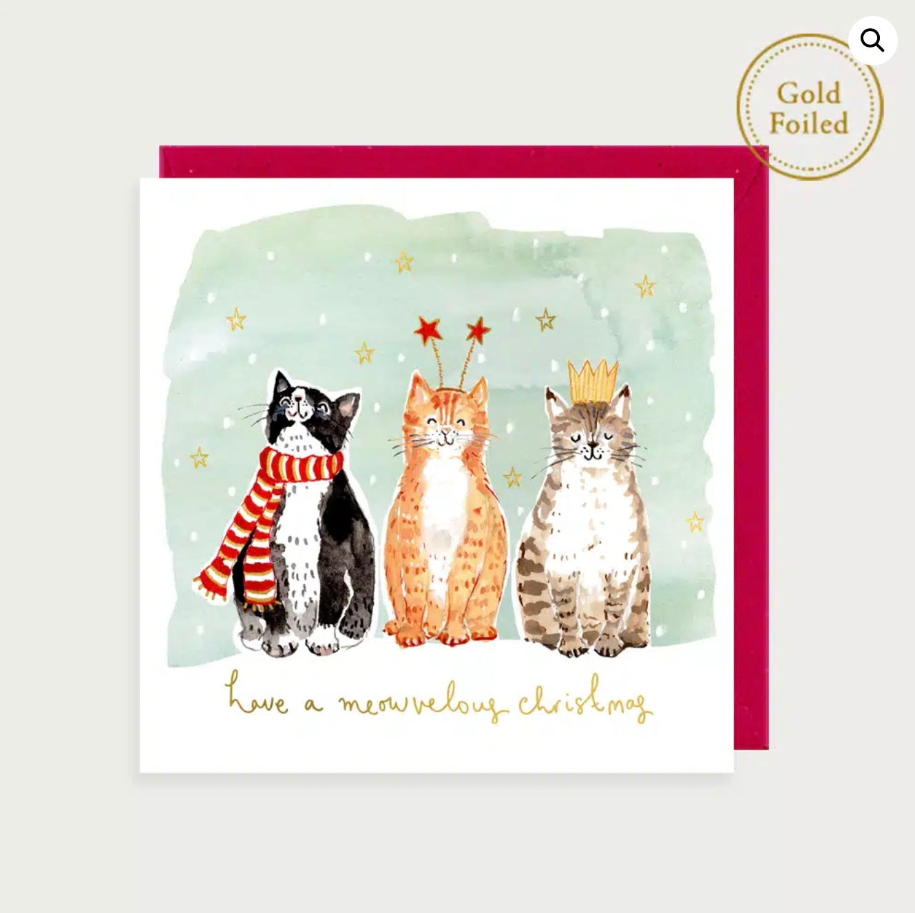 Christmas Cats Meowvelous Christmas Card