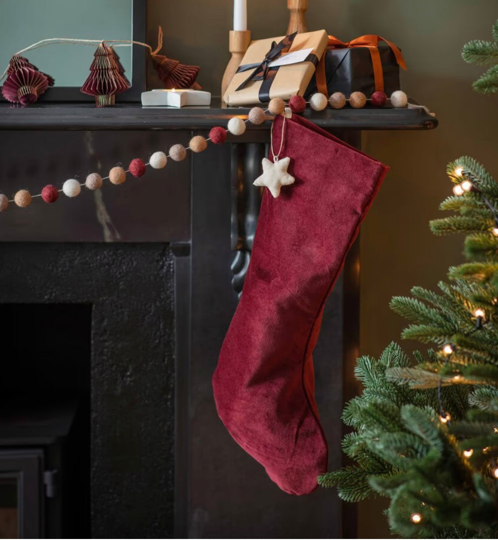Hyde Christmas Stocking - Berry