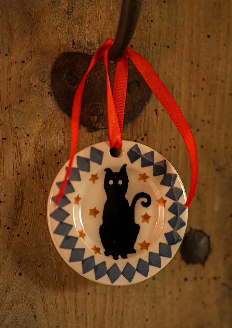 Emma Bridgewater - The Wise Witches Black Cats Tiny Plate Decoration Boxed