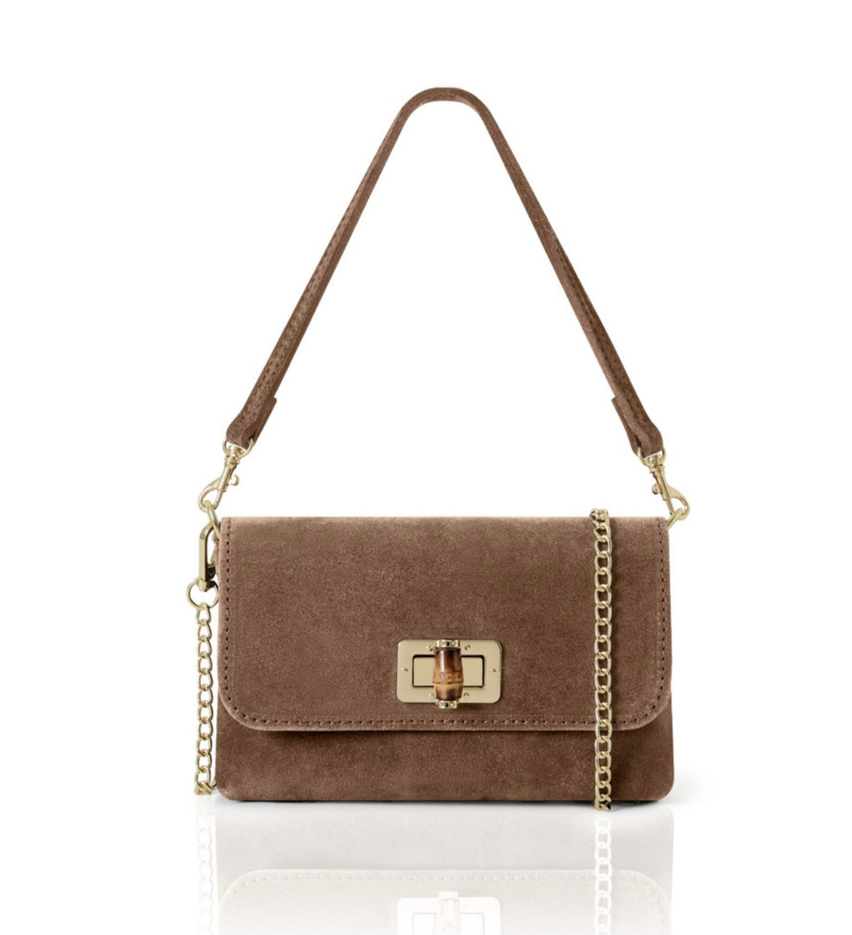 Small Suede Leather Evening Bag