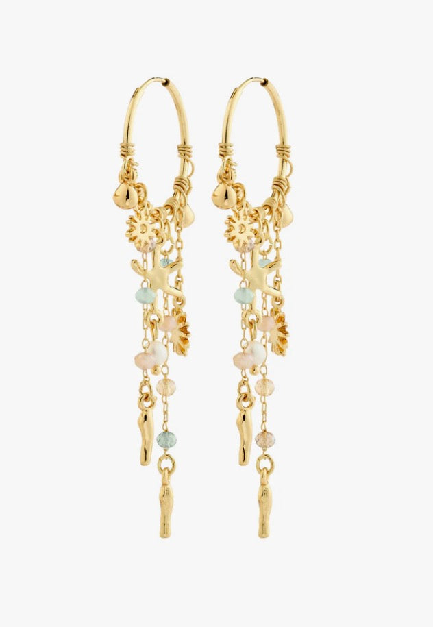 Prism Hoop Earrings - Gold Plated