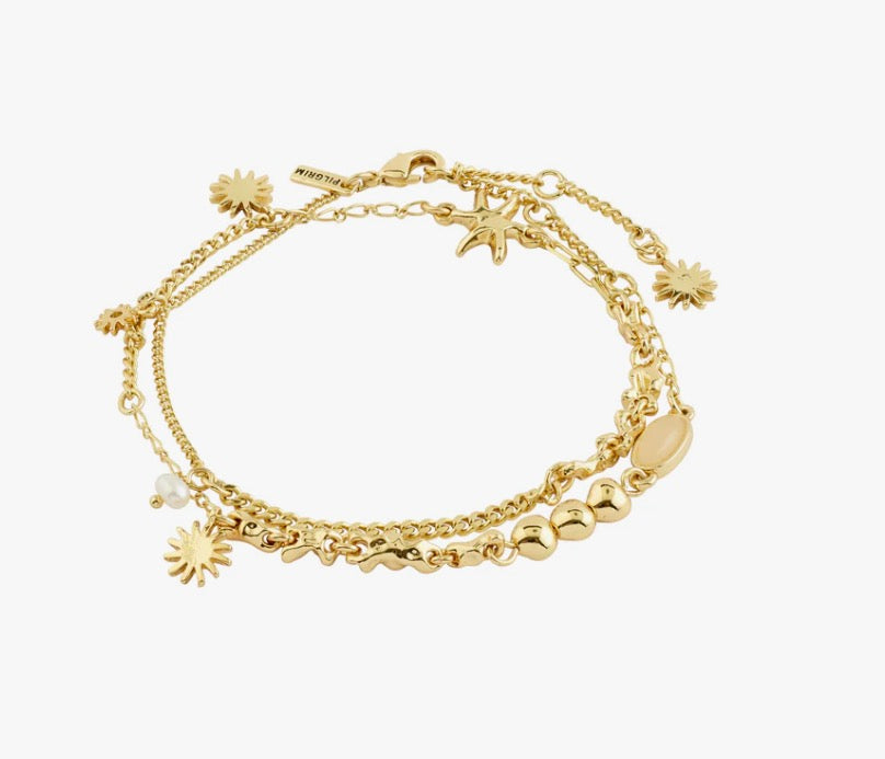 Prism Bracelet by Pilgrim - Gold Plated