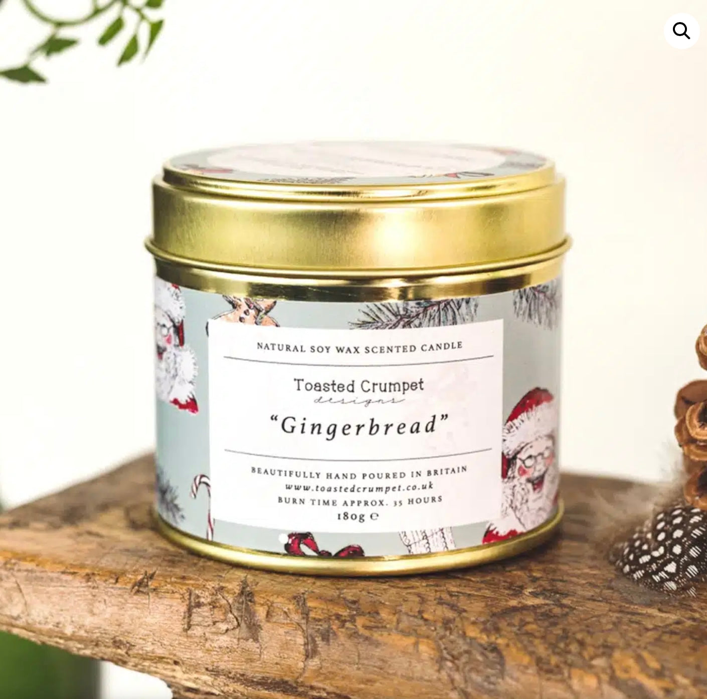 *NEW* Gingerbread (All Things Jolly Sage Green) Candle in Matt Gold Tin