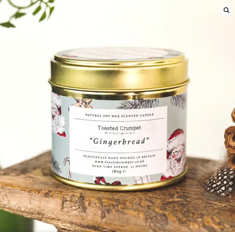 *NEW* Gingerbread (All Things Jolly Sage Green) Candle in Matt Gold Tin