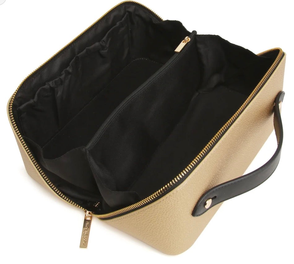 Kensington Train Case - Gold & Black