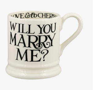 Emma Bridgewater Black Toast Will You Marry Me 1/2 Pint Mug