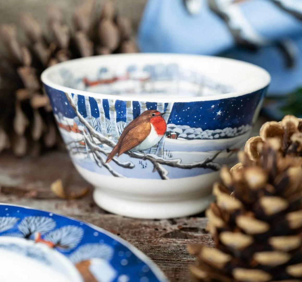 Emma Bridgewater Midnight Robins Small Old Bowl