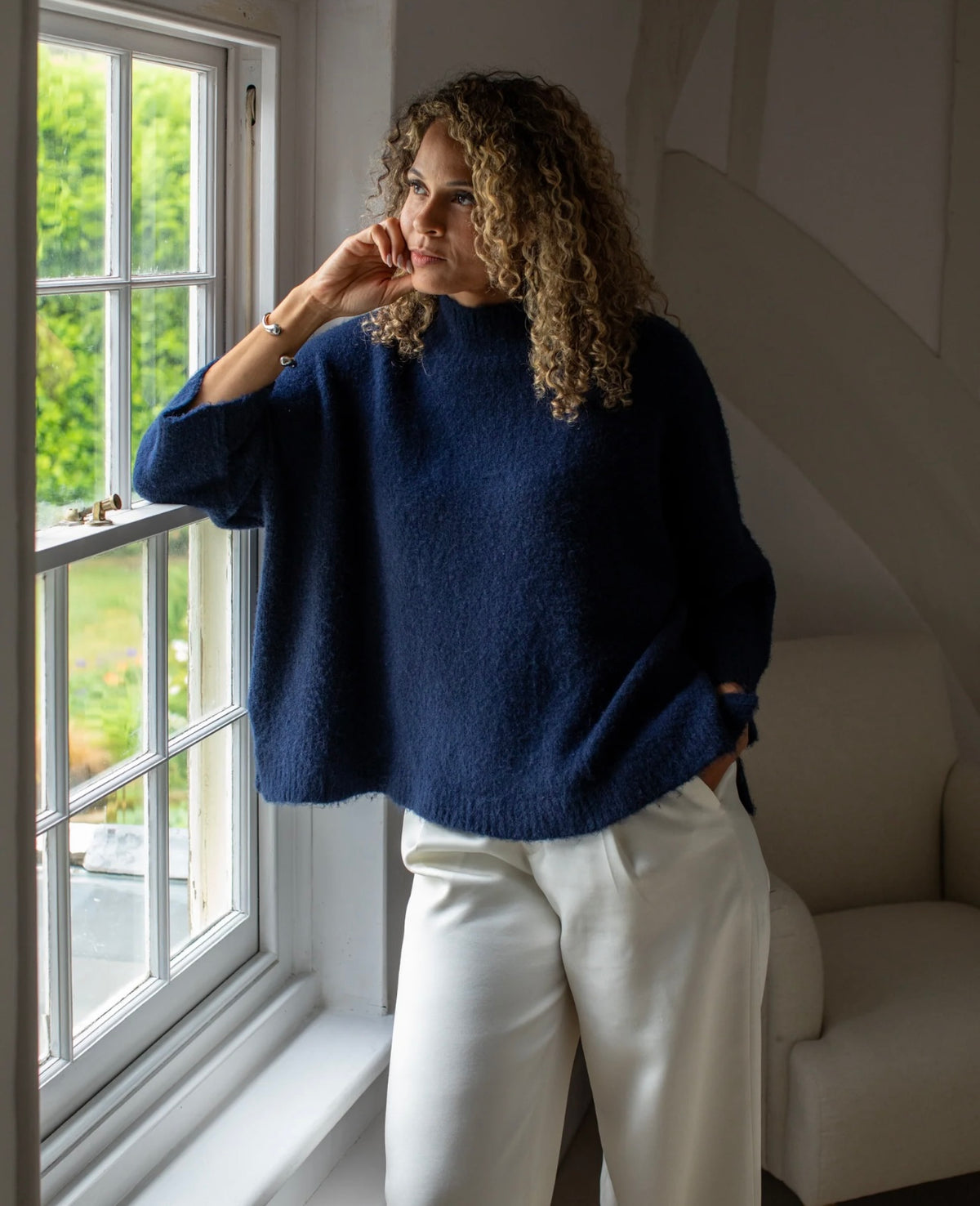Vicki Jumper -  Fluffy Navy