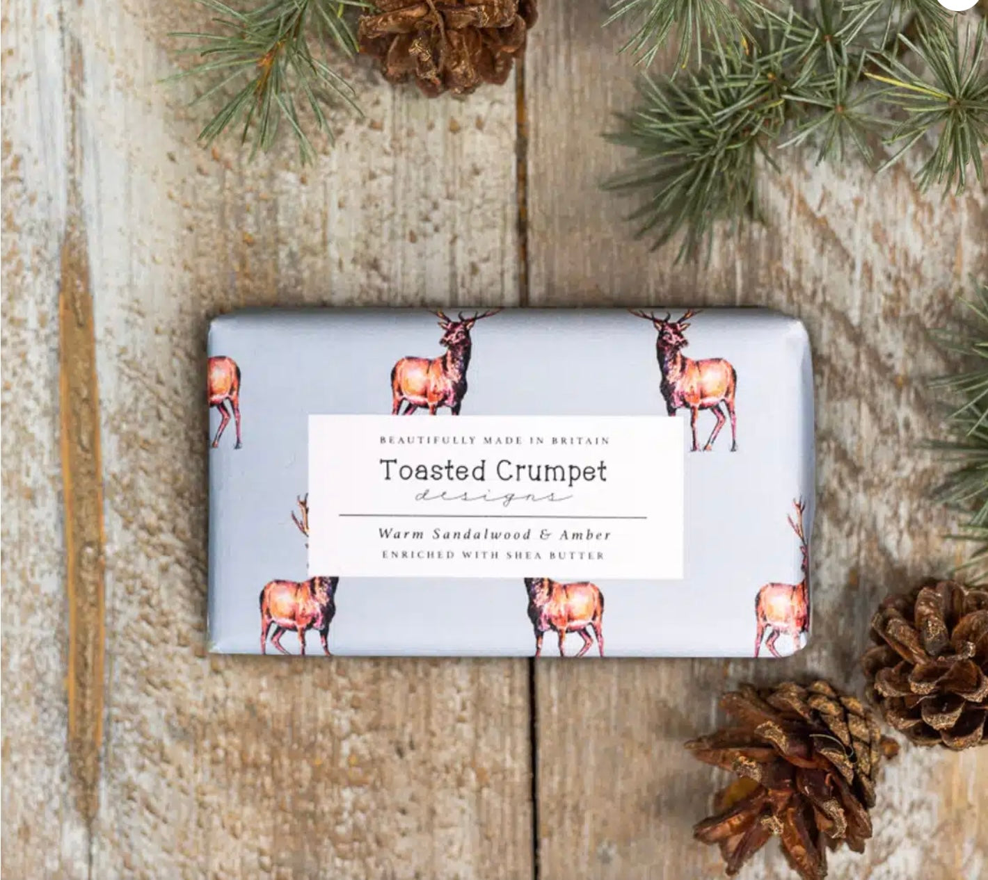 Warm Sandalwood & Amber  (Stag Pure) 190g Soap Bar