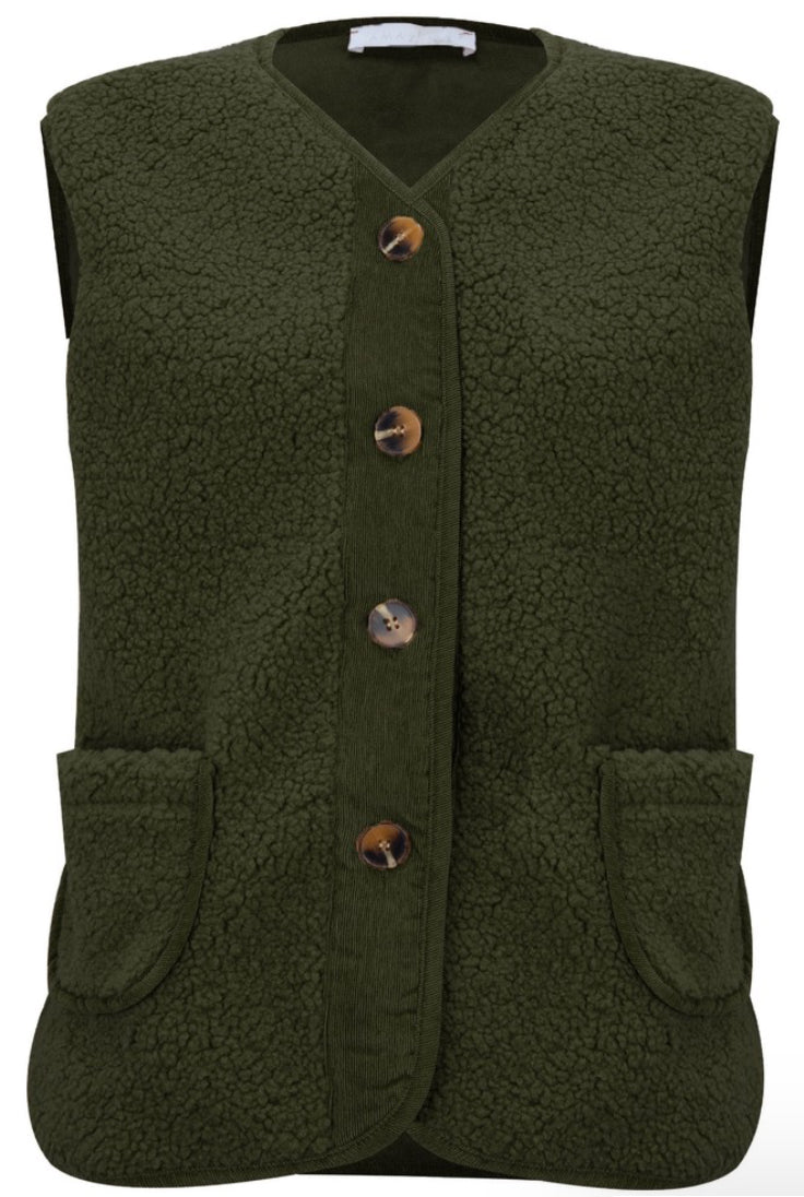 Teddy Faux Fur Gilet - Med/Lg