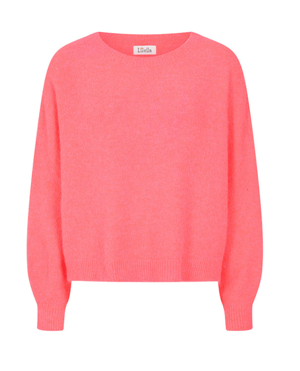 Bettina Short Alpaca Jumper - Fluorescent Coral