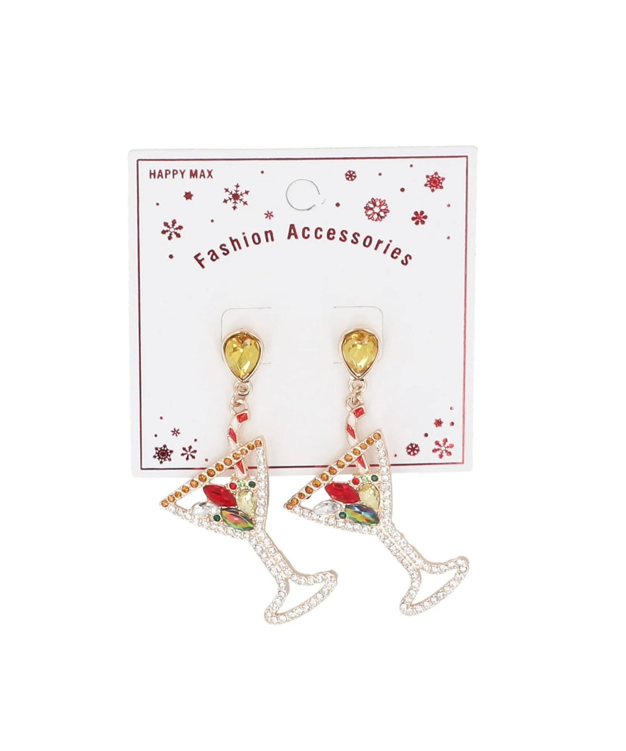 Metal Christmas Cocktail Earrings