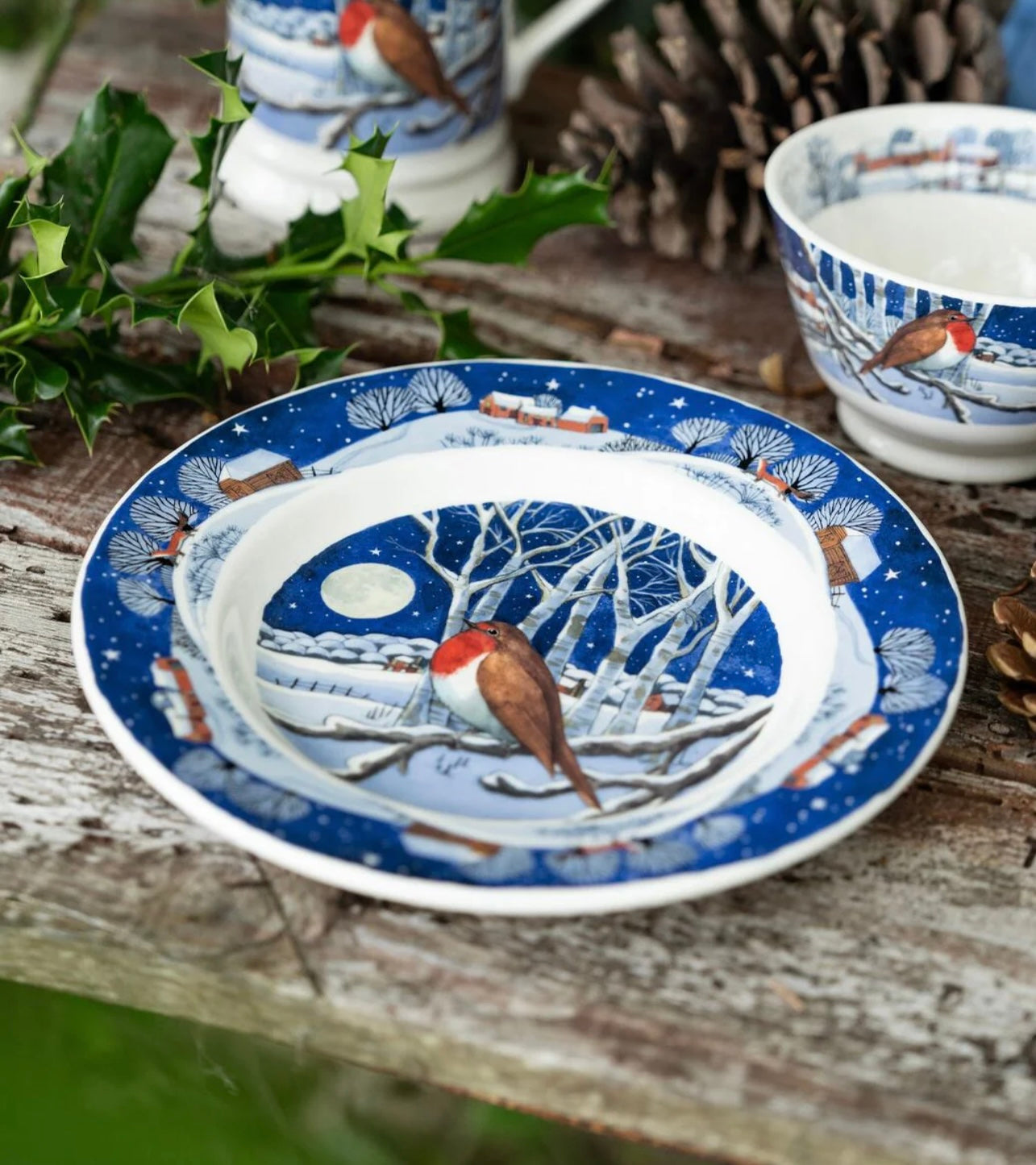 Emma Bridgewater Midnight Robin 8 1/2 Inch Plate