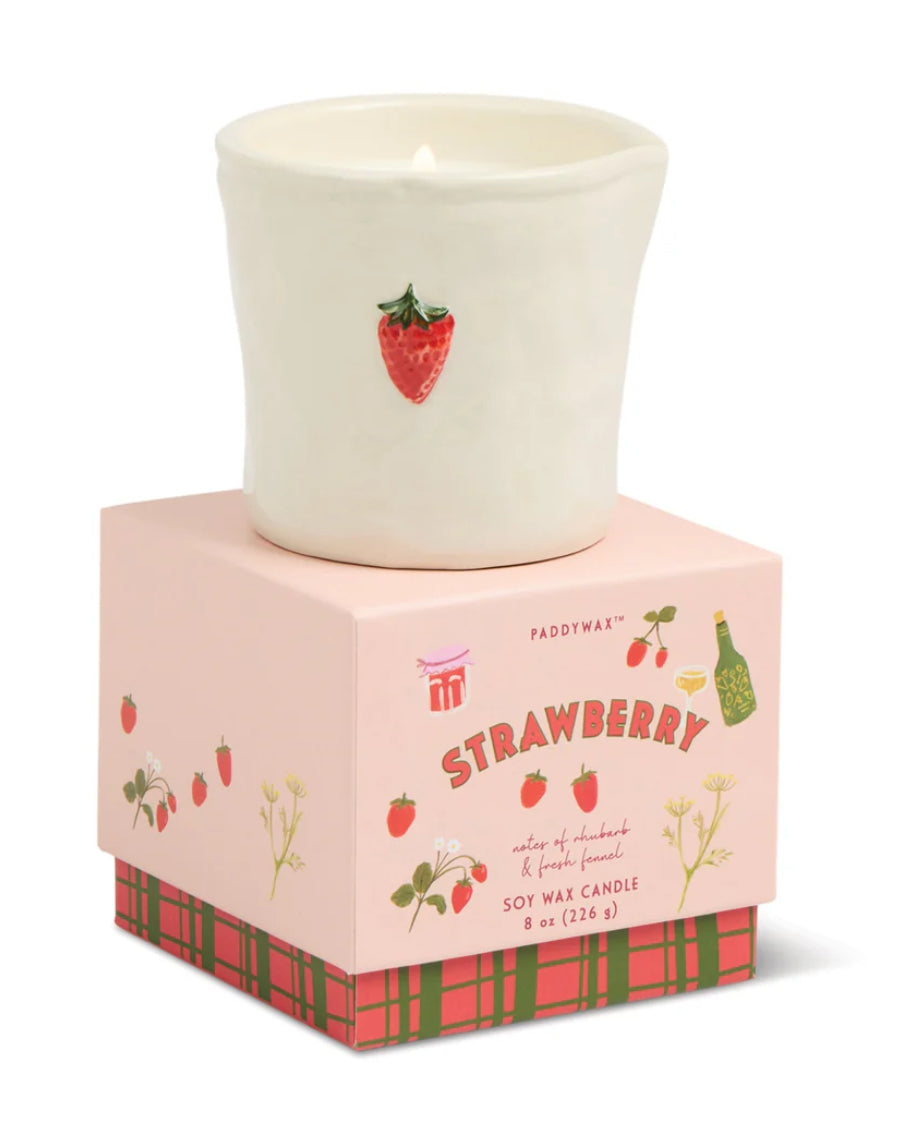 Bistro Ceramic Candle - Strawberry