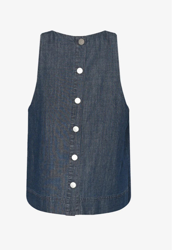 Lindsey Blouse - Medium Blue Wash