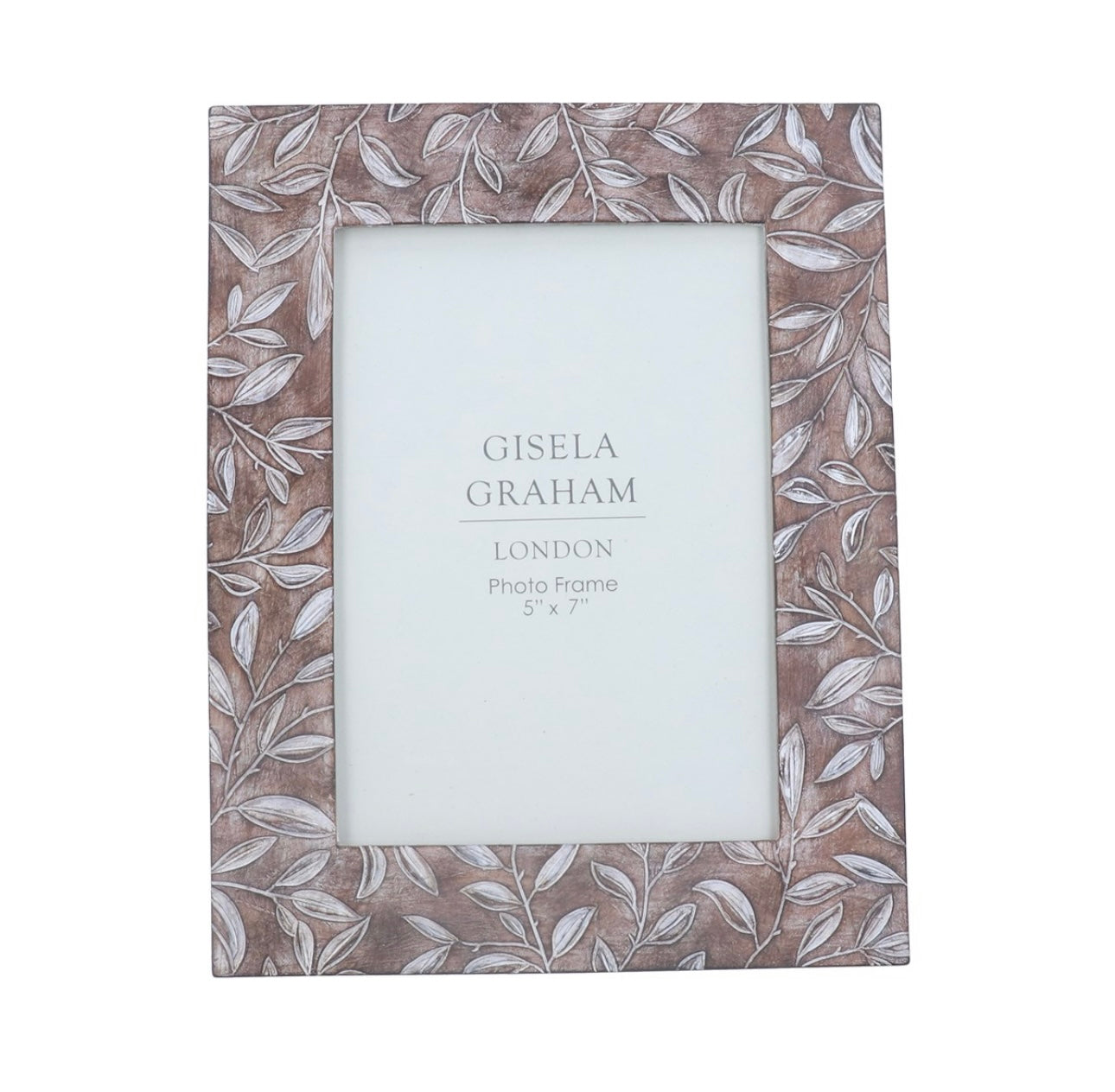 Brown Leaves Resin Picture Frame - 7” x 5”