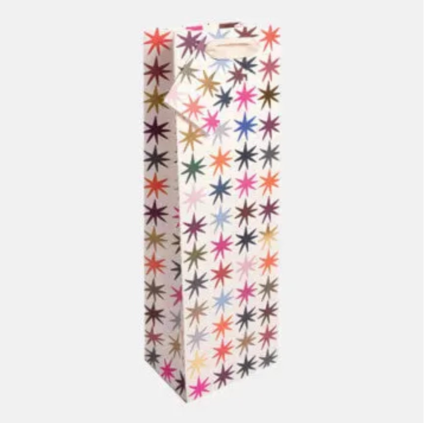 Bottle Gift Bag - Colourful Stars