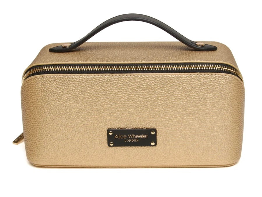 Kensington Train Case - Gold & Black