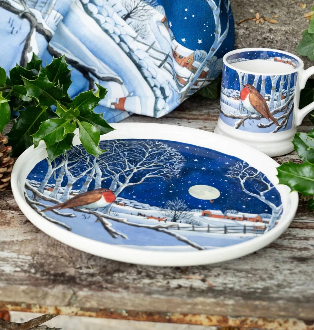 Emma Bridgewater Midnight Robin Serving Plate
