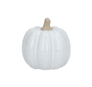 Small White Earthenware Pumpkin
