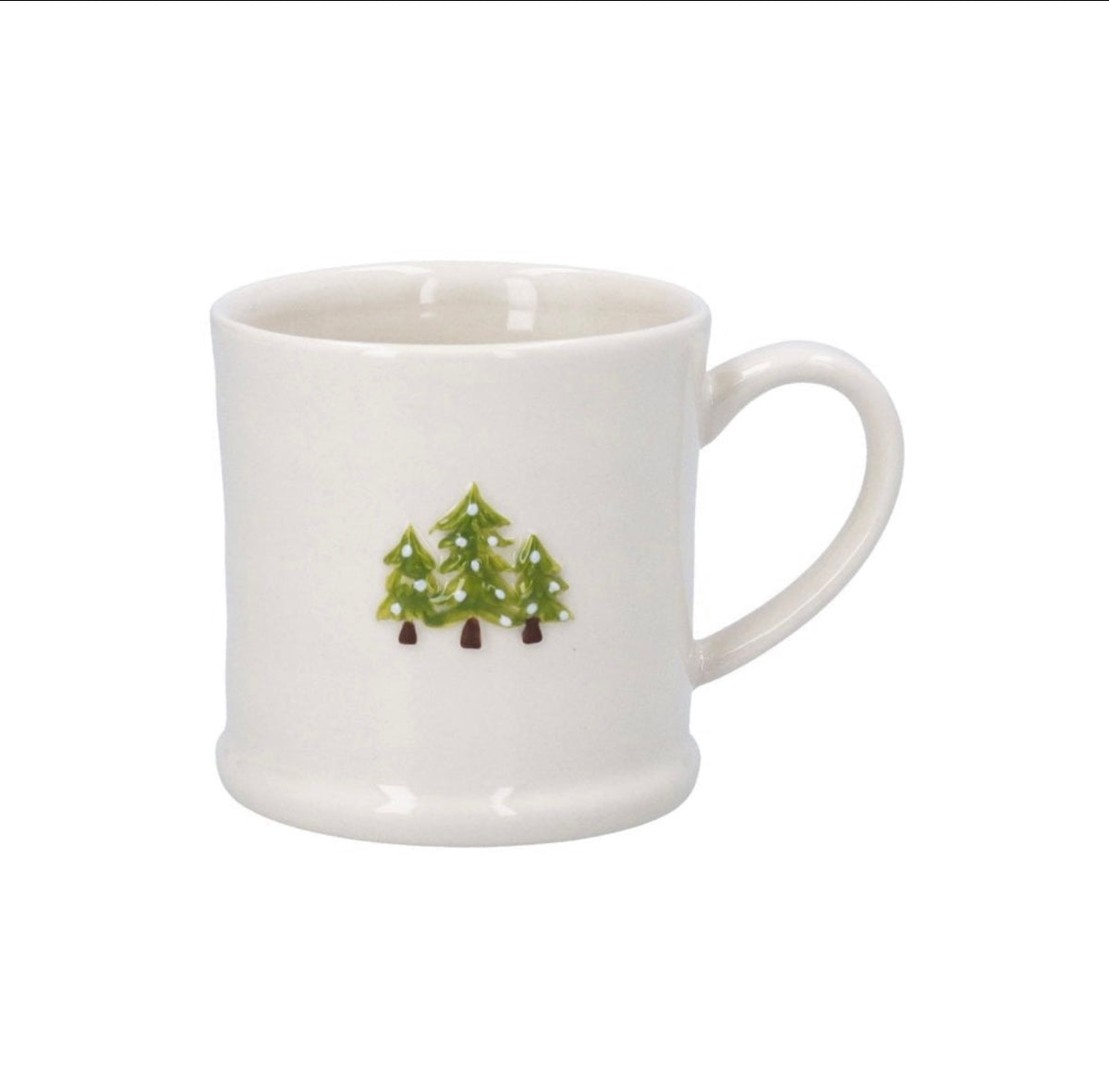 Stoneware Mini Mug with Christmas Trees