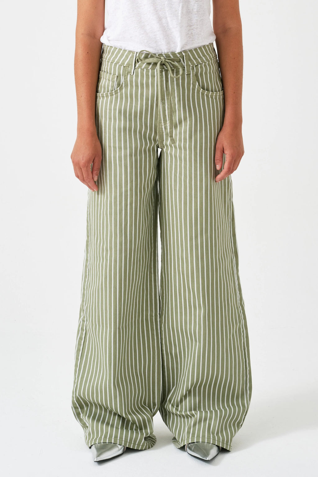 Blake Jean - Vintage Moss Wide Stripe