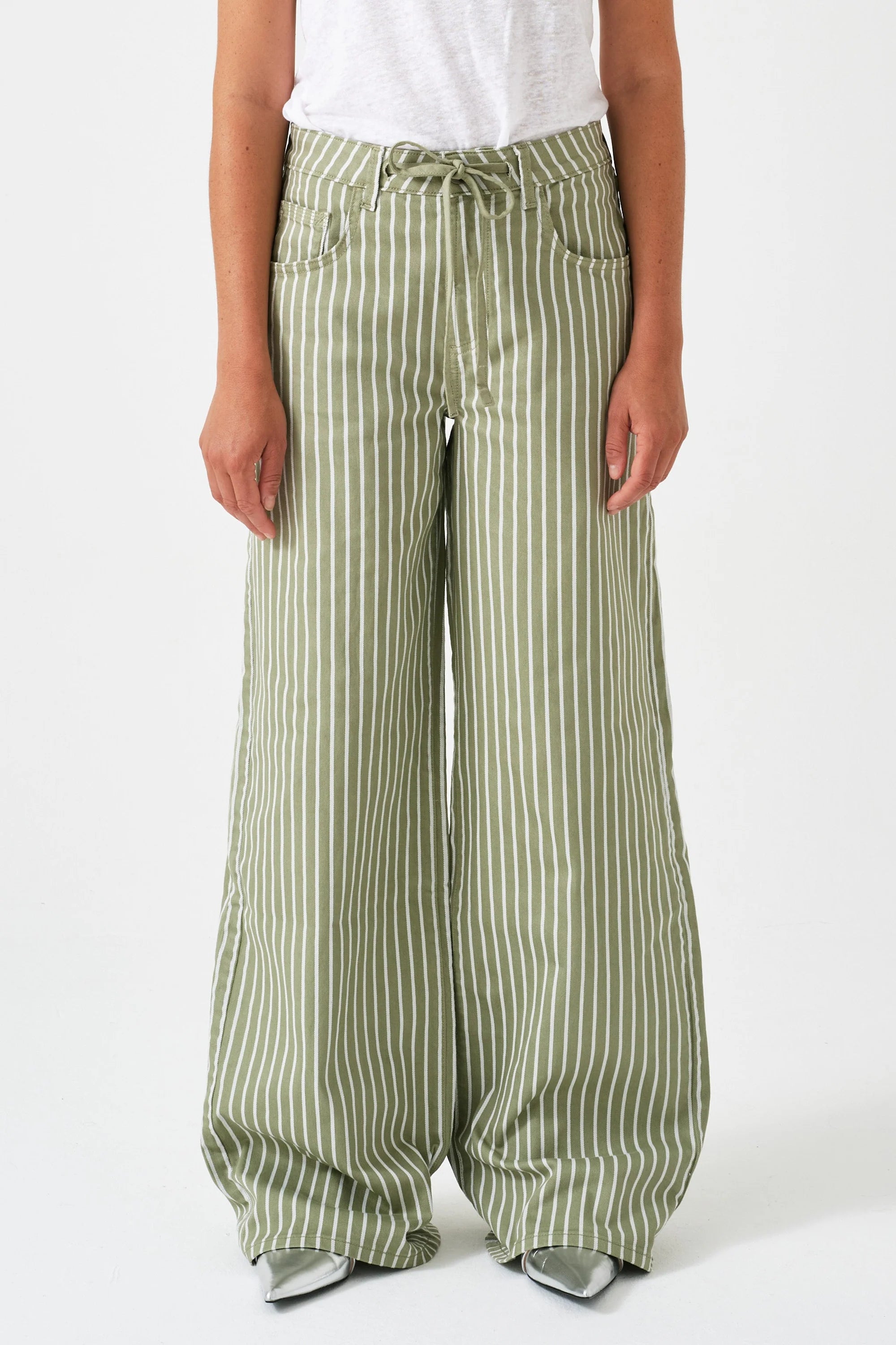 Blake Jean - Vintage Moss Wide Stripe