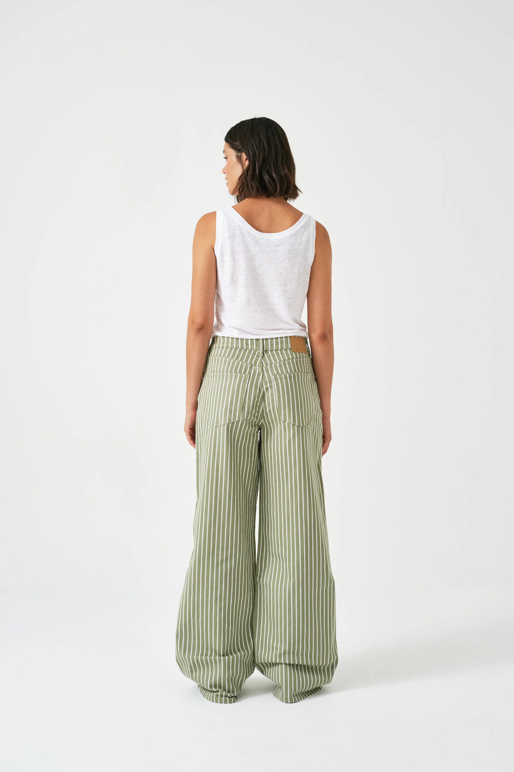 Blake Jean - Vintage Moss Wide Stripe