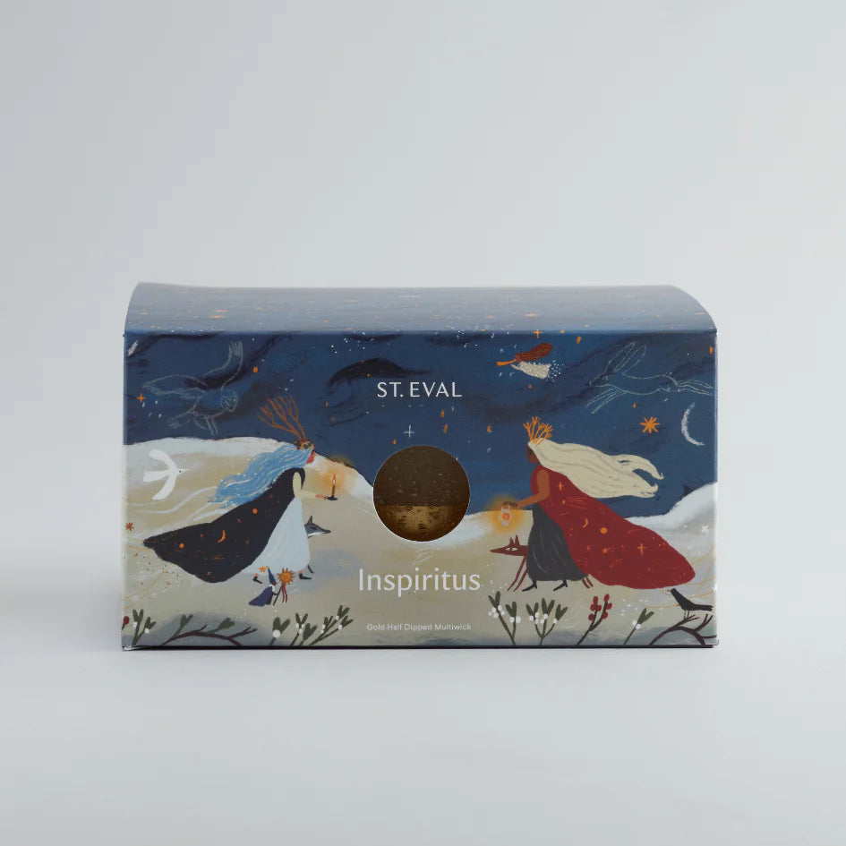 Inspiritus Ivory Multi-wick Gold Dipped Pillar Candle