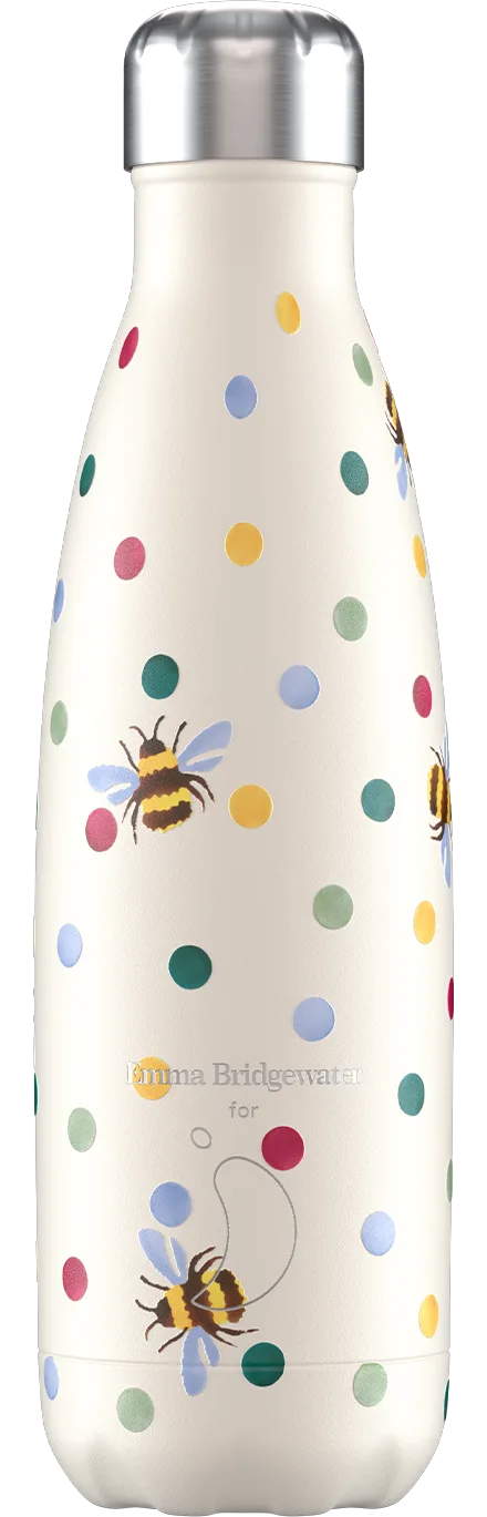 500ml Chilly's Bottles - Emma Bridgewater Polka Dot & Bees