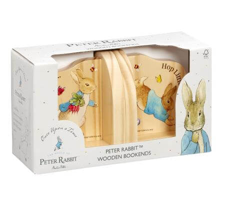 Peter Rabbit Wooden Bookends
