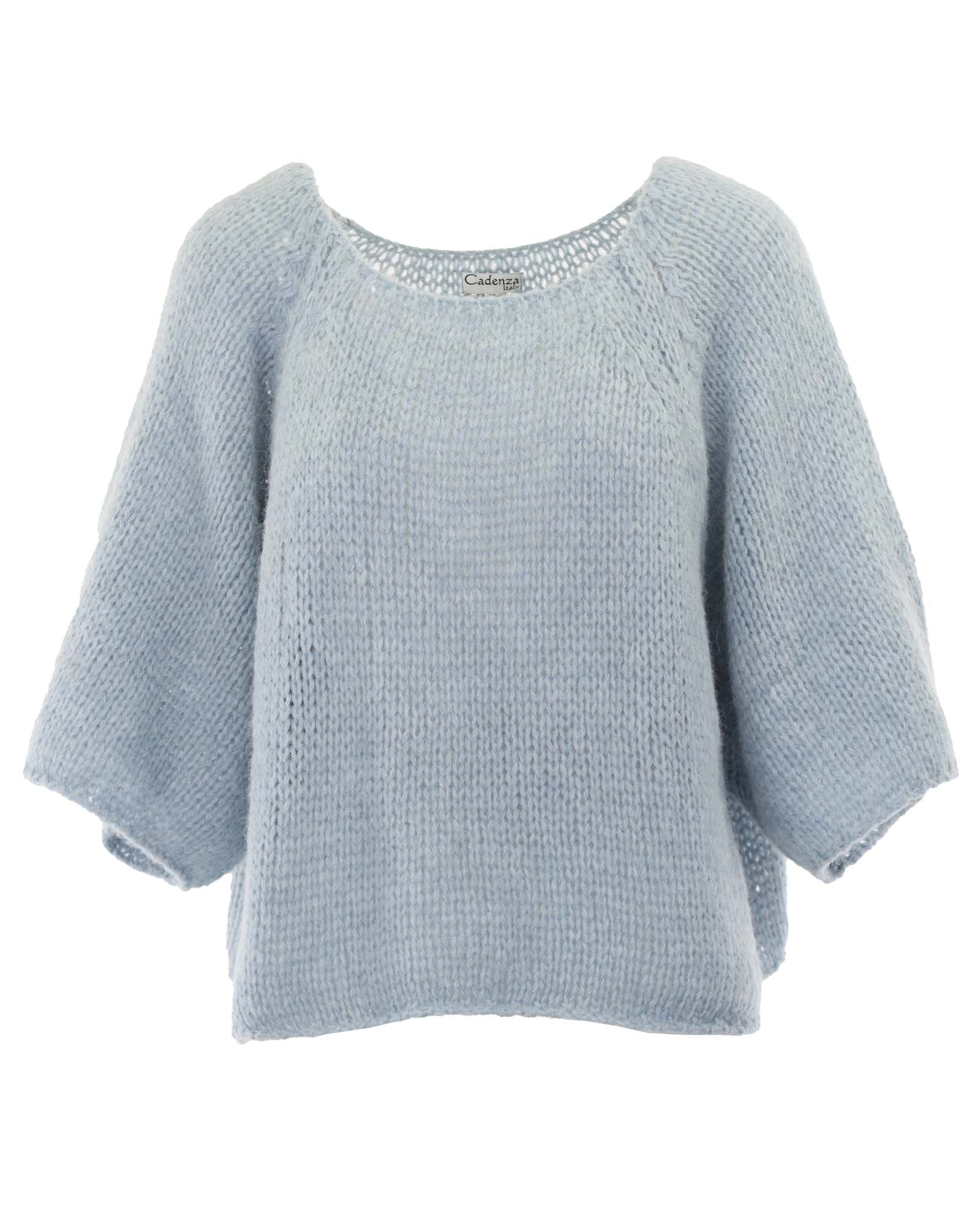 Alpaca Blend Swing Jumper - Ice blue