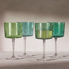Gems Set of four assorted Jade Wine Glasses