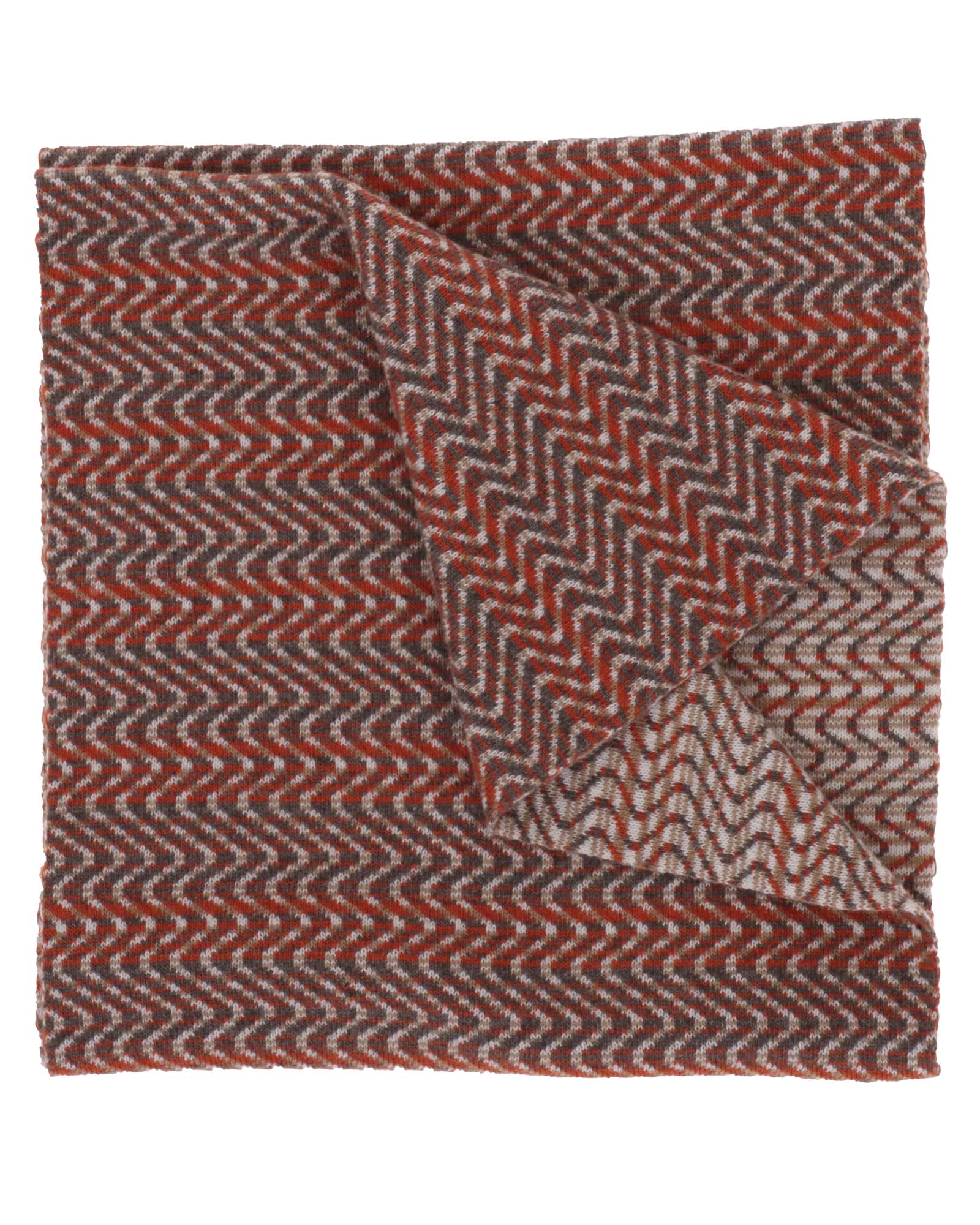 Cashmere Blend Ripple Snood - Burnt Orange