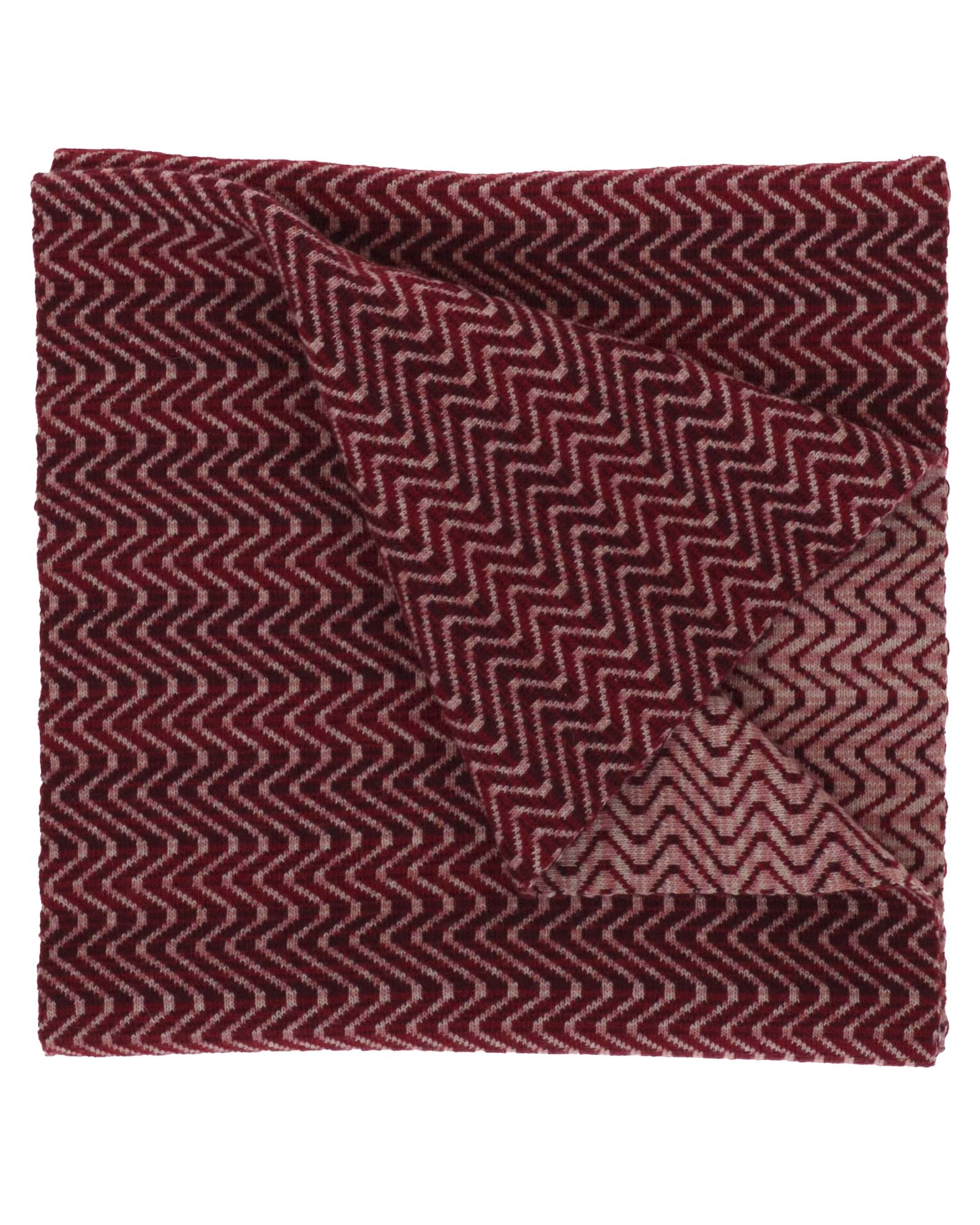 Cashmere Blend Ripple Snood - Ruby
