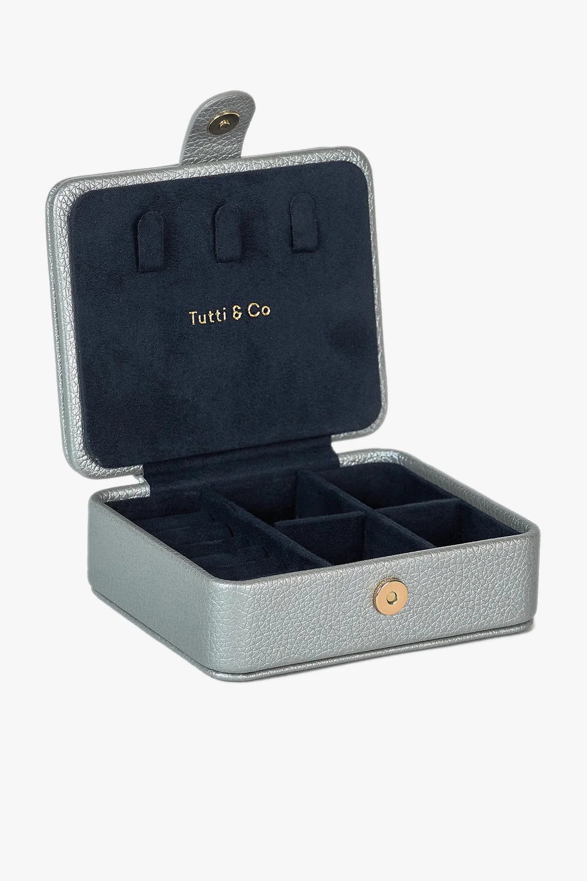 Silver Metallic Jewellery Box - by Tutti