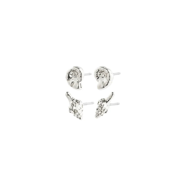 Force Earrings by Pilgrim - Silver Plated