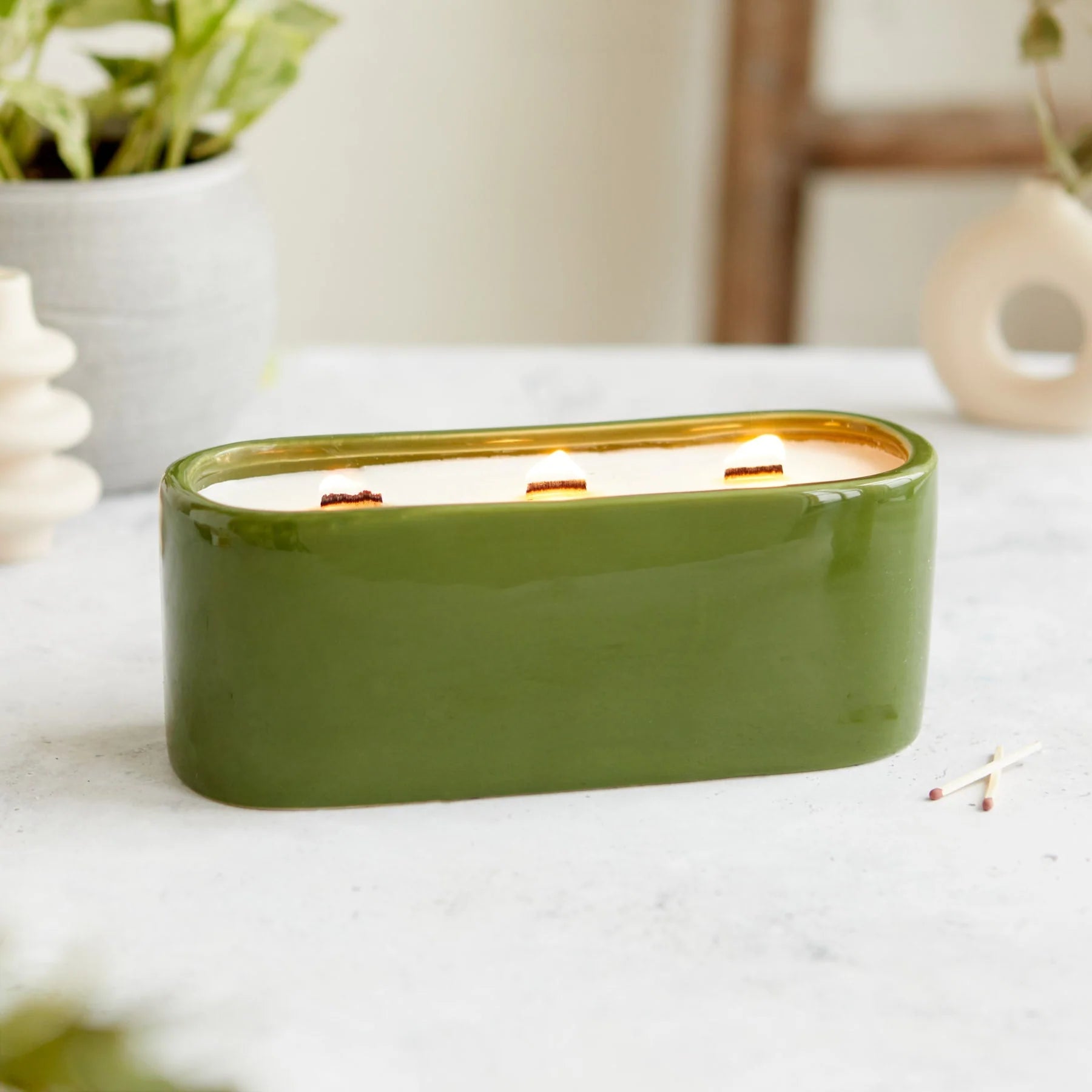Kiln: Olive Baguette Candle - Cedarwood and Juniper