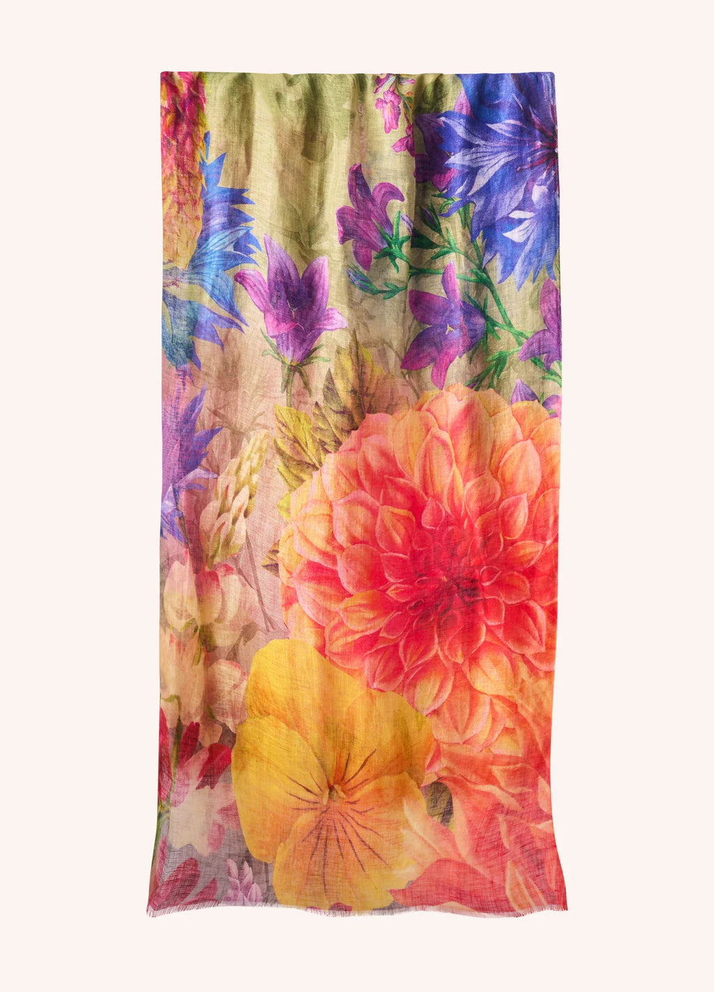 Linen Cotton Scarf - Bountiful Blooms