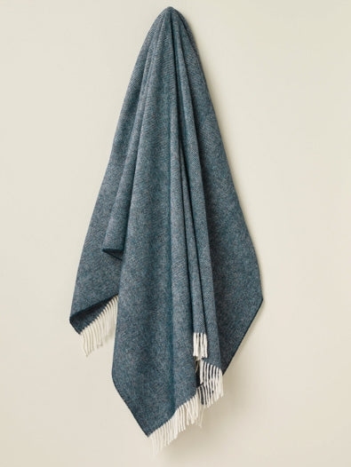 Bronte Herringbone Throw - Teal