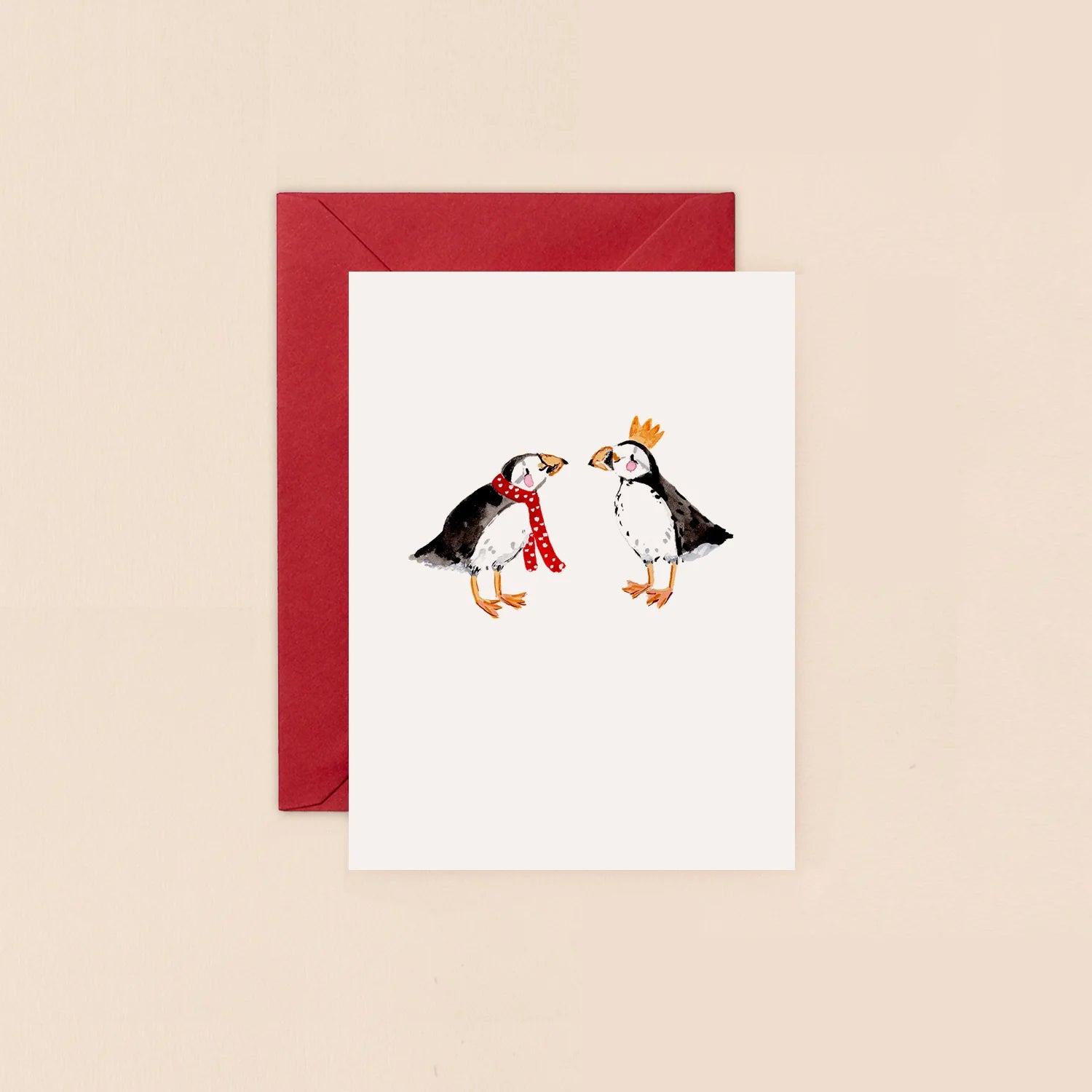 Two Christmas Puffins