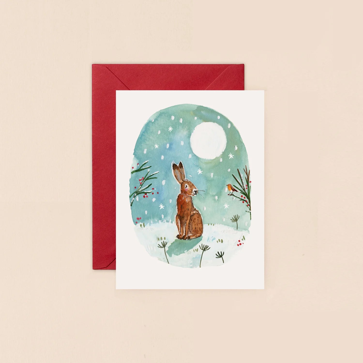 Hare and Robin in Moonlight