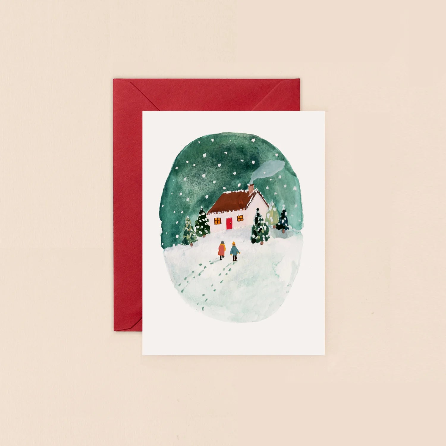 Snowy Winter House Scene