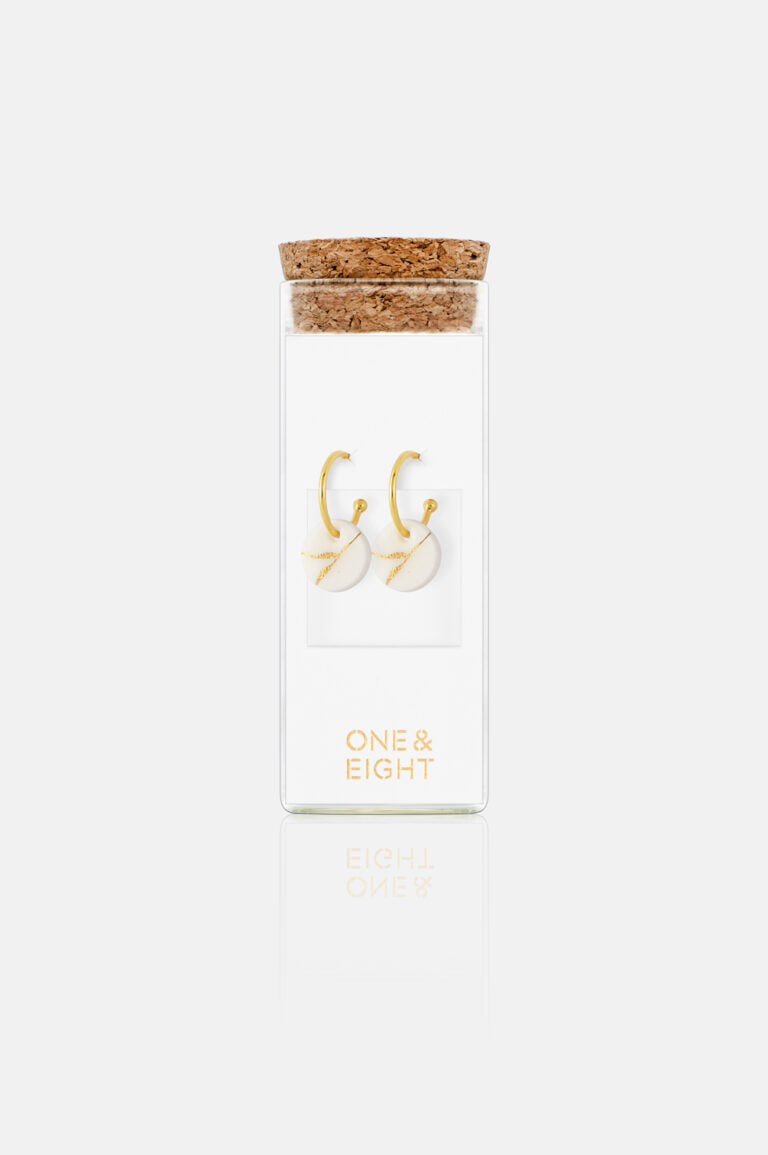 White Kintsiguri Earrings