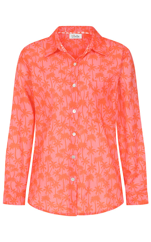 Bordeaux Cotton Shirt - Coral/Pink