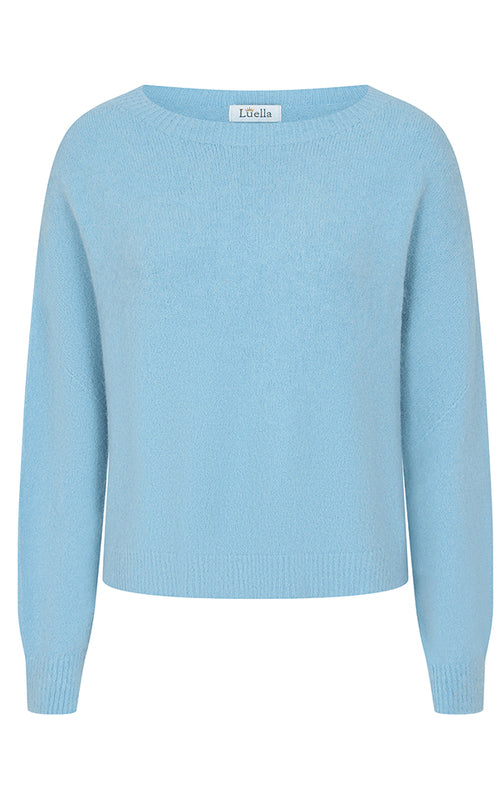 Bettina Short Alpaca Jumper - Powder Blue