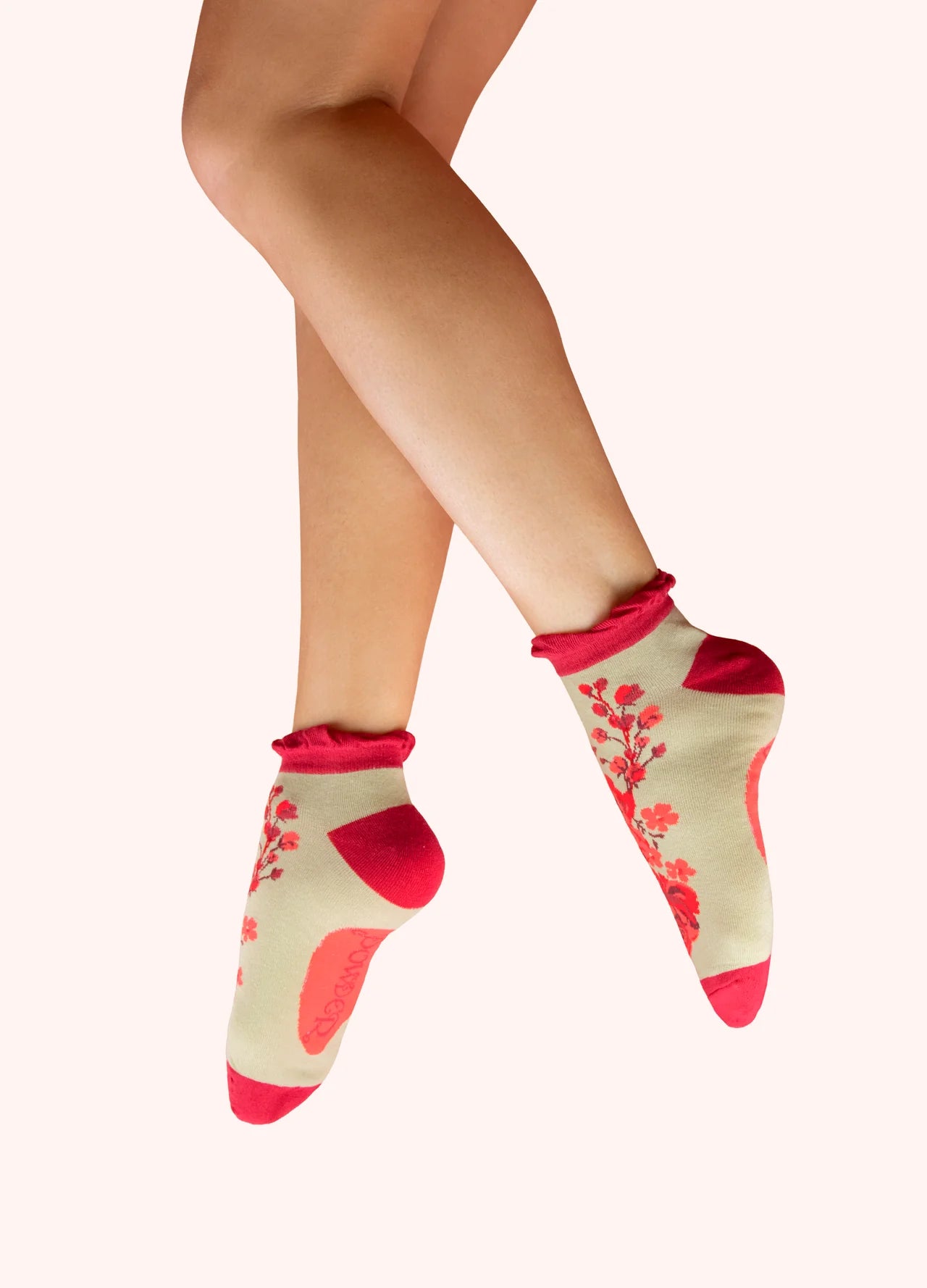 Rouge Blooms Trainer Socks